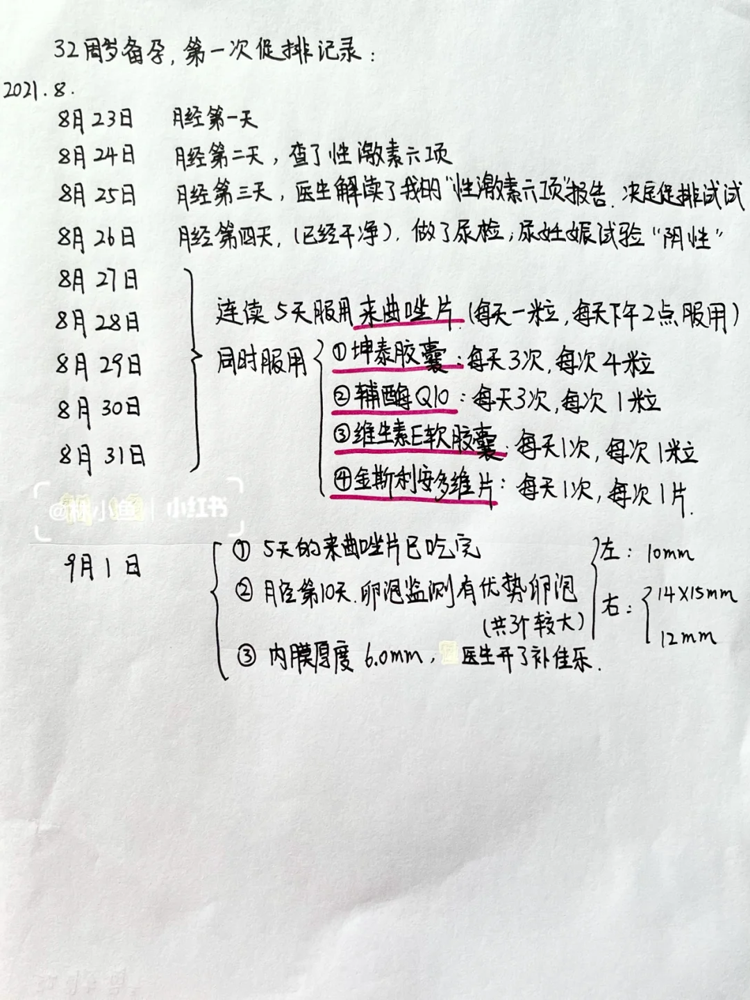 备孕记录——第一次促排（2025、9、1）（完整周期）